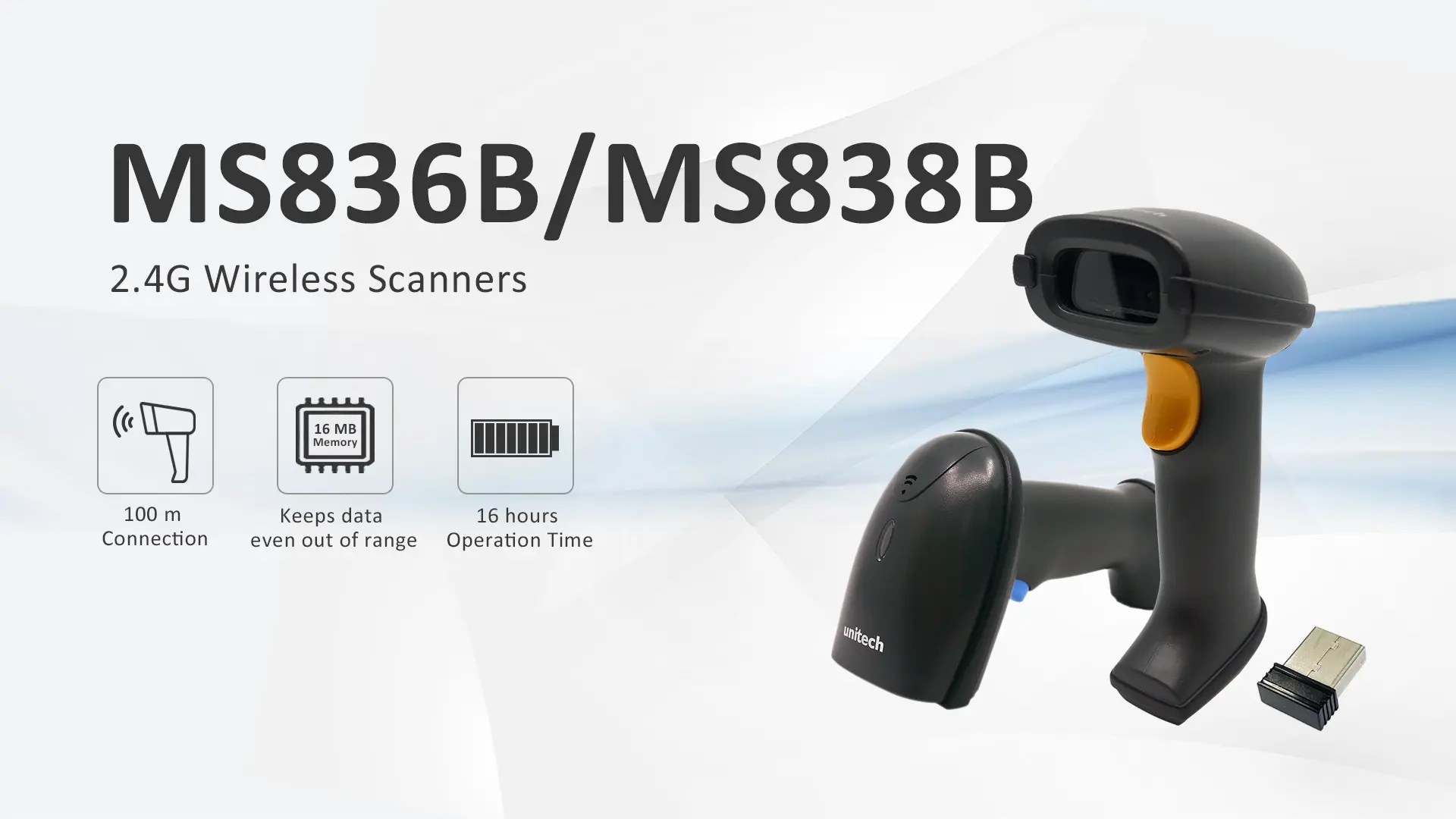 MS838B 2.4G Wireless 2D Imager Scanner │ Unitech